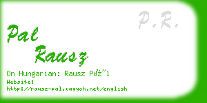 pal rausz business card